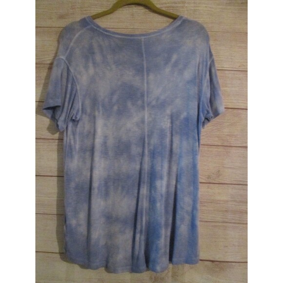 American Eagle Soft & Sexy Size Small Hi-Low Shirt Blue Short Shirt T-Shirt - Picture 3 of 3